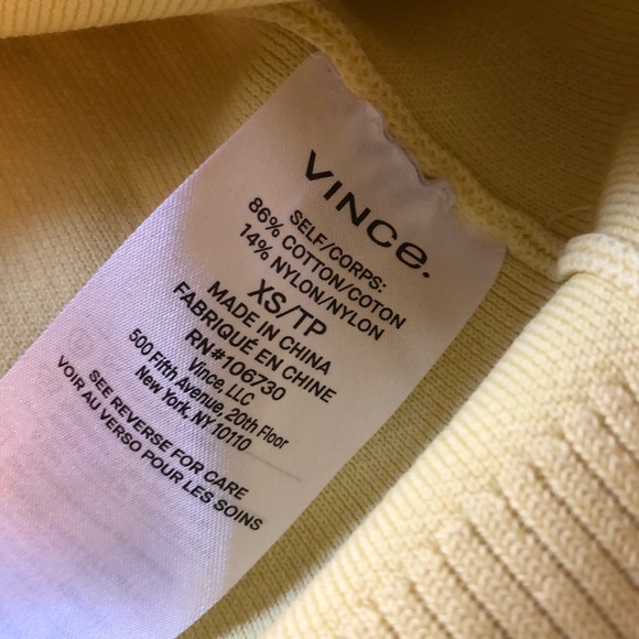 vince lemon yellow boxy pullover - Picture 6 of 7